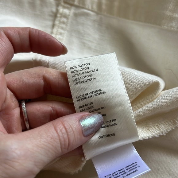 Free People Ivory 100% Cotton Bodycon Dress Size Small NWT - Picture 8 of 9